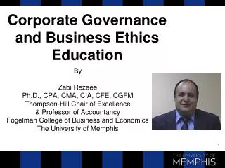 Corporate Governance and Business Ethics Education