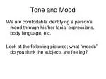 Tone and Mood - slide 1