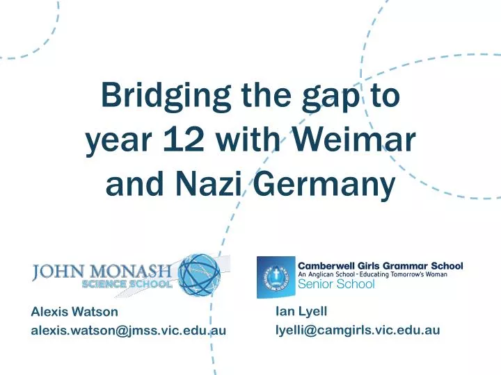 bridging the gap to year 12 with weimar and nazi germany