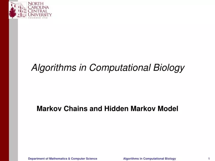algorithms in computational biology