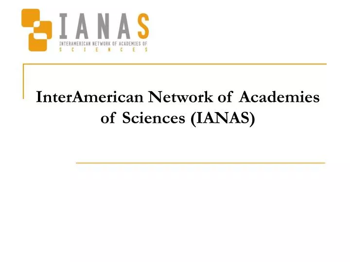 interamerican network of academies of sciences ianas