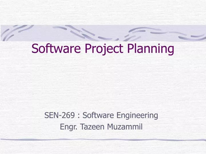 software project planning