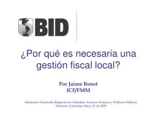 por qu es necesaria una gesti n fiscal local