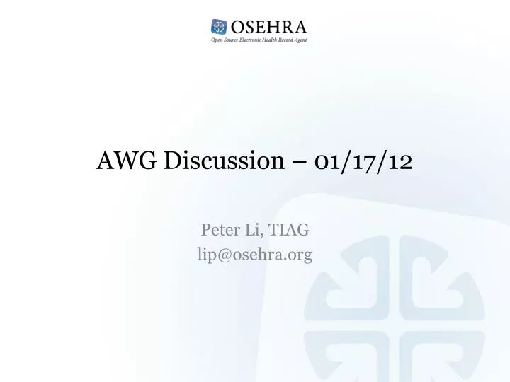 awg discussion 01 17 12