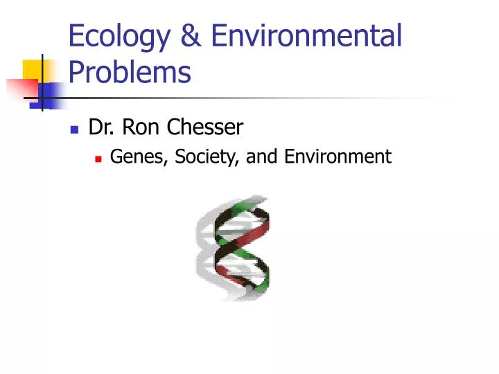 ecology environmental problems