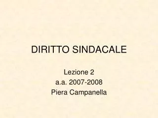 diritto sindacale