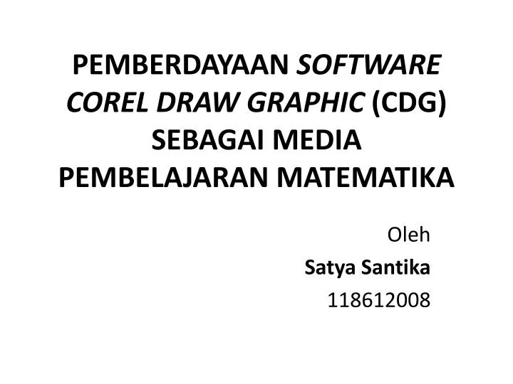 pemberdayaan software corel draw graphic cdg sebagai media pembelajaran matematika