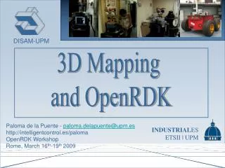 3D Mapping and OpenRDK