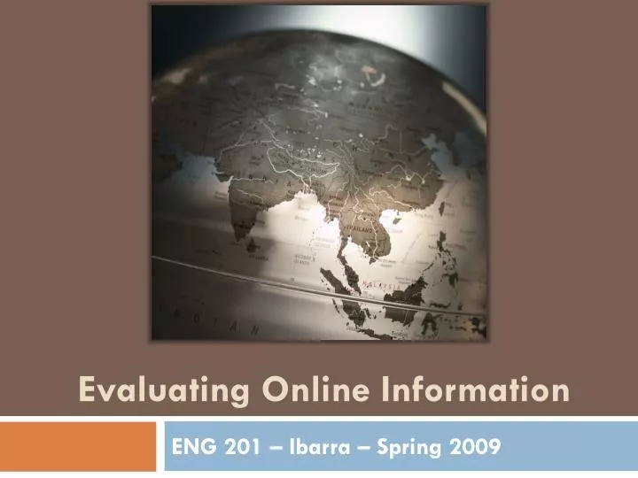 evaluating online information