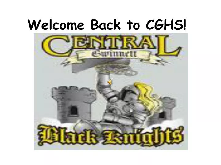 welcome back to cghs