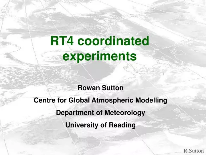 rt4 coordinated experiments