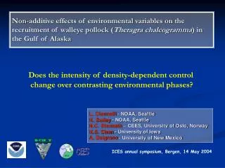 ICES annual symposium, Bergen, 14 May 2004