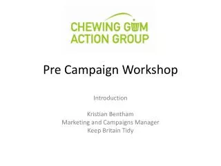 Pre Campaign Workshop
