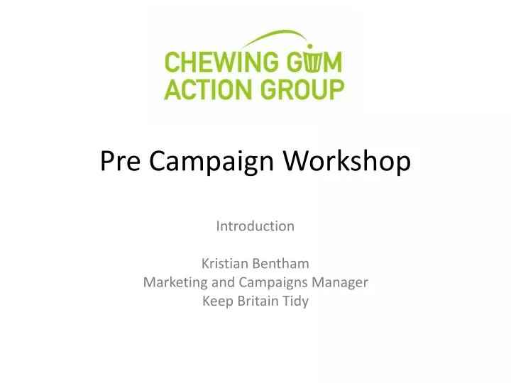 pre campaign workshop