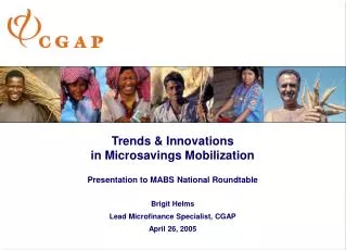 Trends &amp; Innovations in Microsavings Mobilization