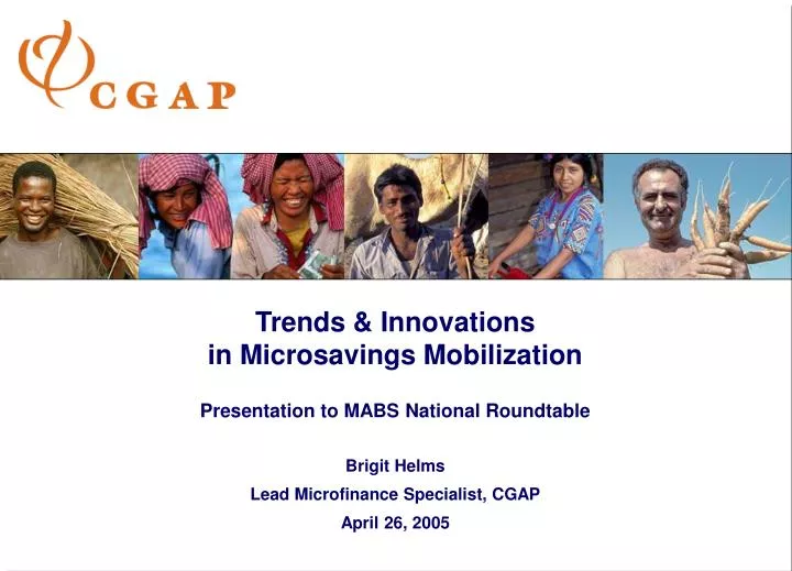 trends innovations in microsavings mobilization