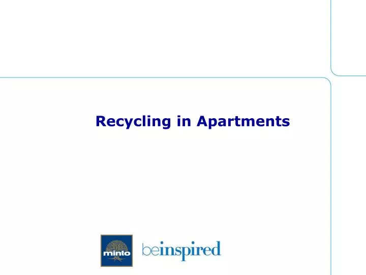 recycling in apartments