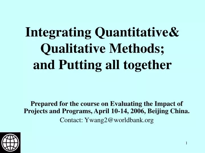 integrating quantitative qualitative methods and putting all together