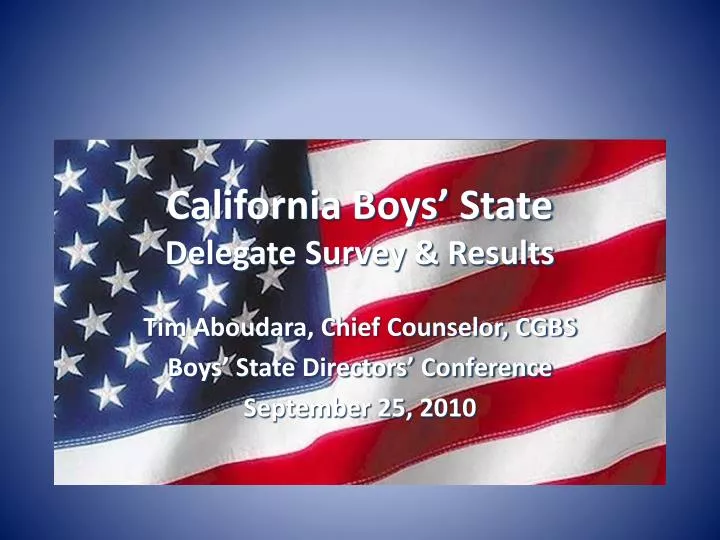 california boys state delegate survey results