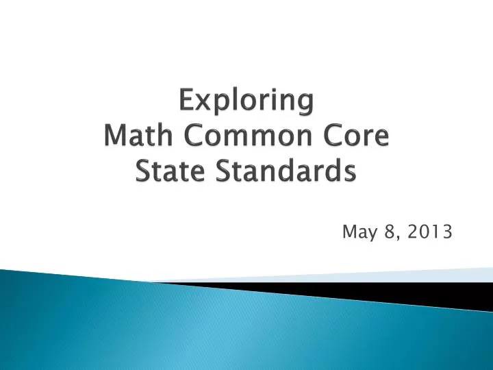 exploring math common core state standards