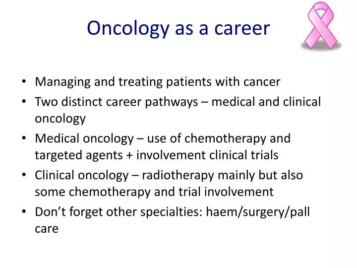 oncology as a career