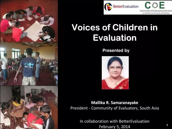 voices of children in evaluation