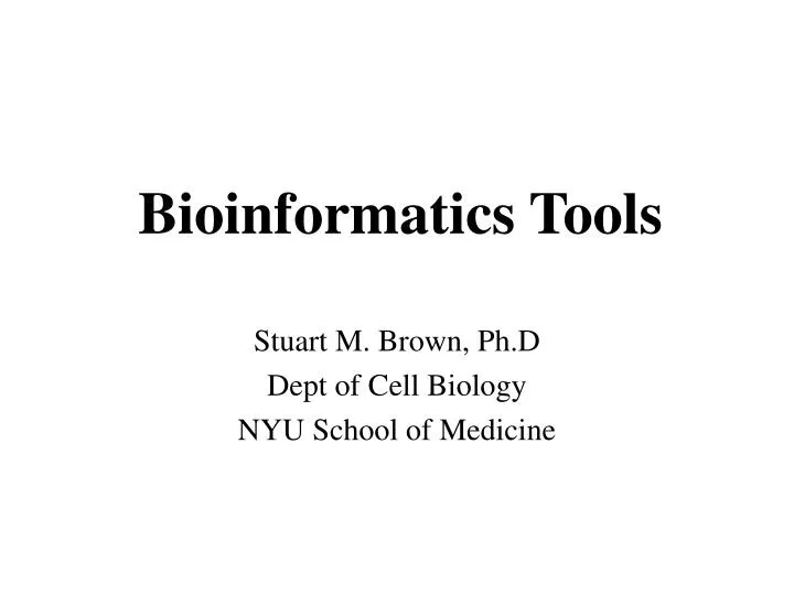 bioinformatics tools