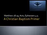 A Christian Baptism Primer
