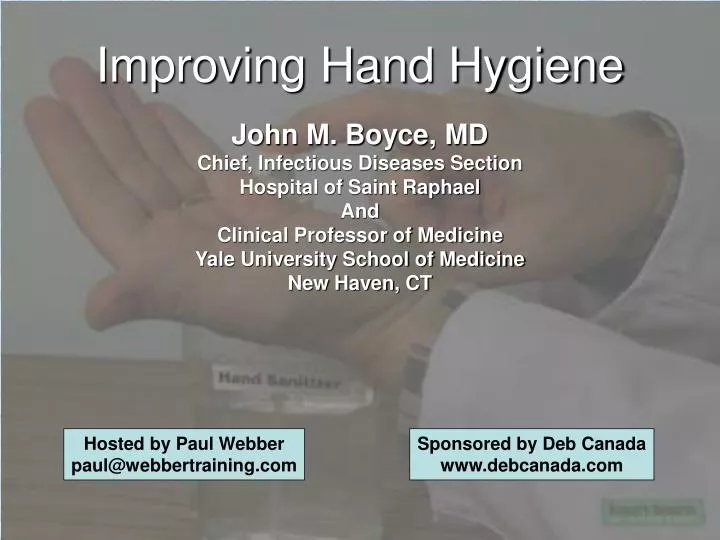 improving hand hygiene