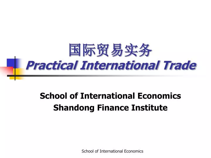 practical international trade