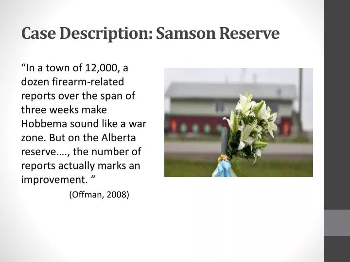 case description samson reserve