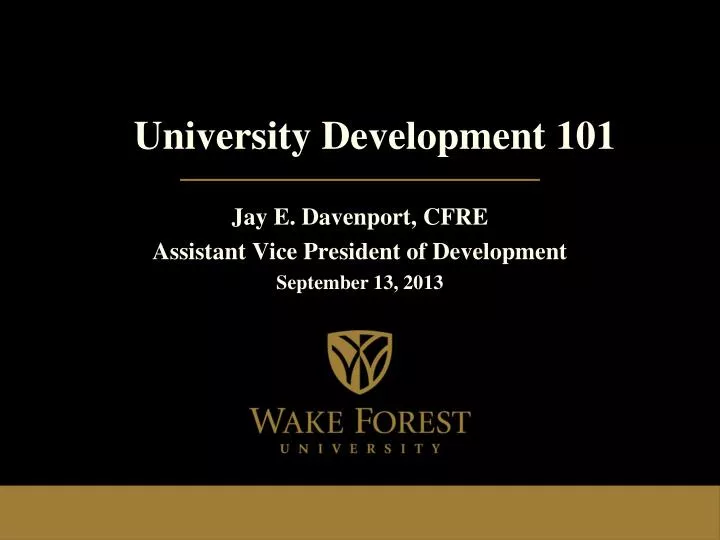 university development 101