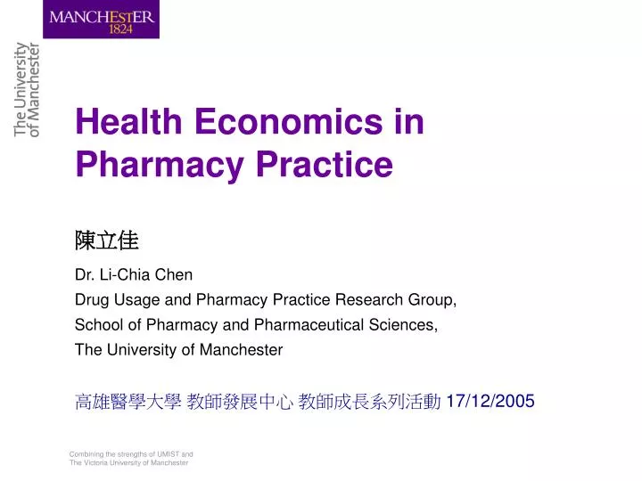 health economics in pharmacy practice