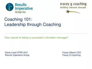 Coaching 101: Leadership through Coaching