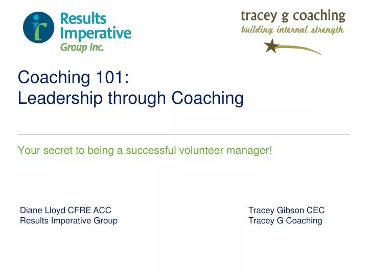 coaching 101 leadership through coaching