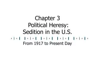 Chapter 3 Political Heresy: Sedition in the U.S.
