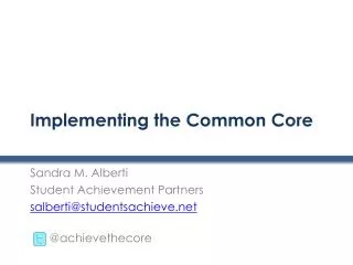 Implementing the Common Core