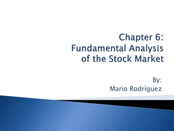 chapter 6 fundamental analysis of the stock market