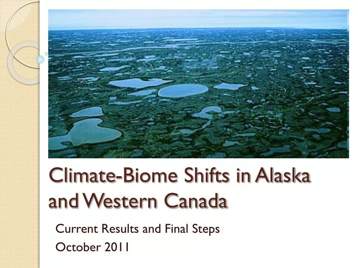 climate biome shifts in alaska and western canada