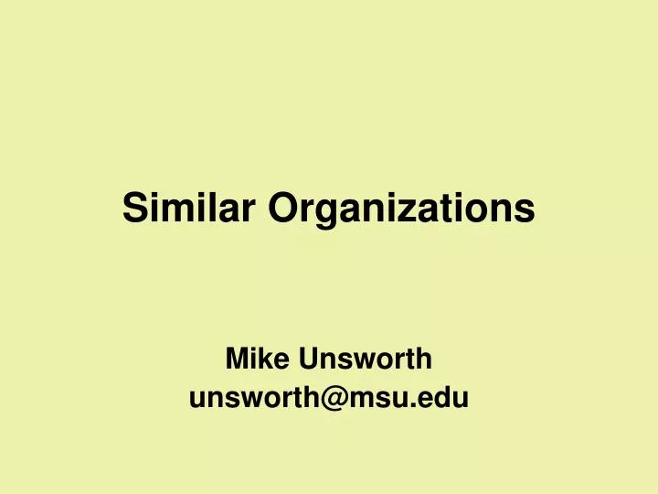 similar organizations