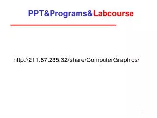 PPT&amp;Programs&amp; Labcourse