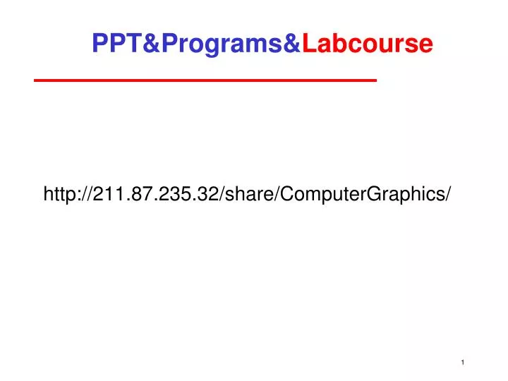 ppt programs labcourse