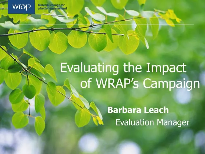 evaluating the impact of wrap s campaign