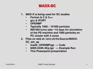 MADX-SC