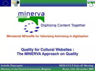 Ministerial NEtwoRk for Valorising Activising in digitisation
