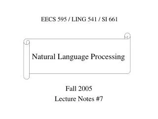 Fall 2005 Lecture Notes #7