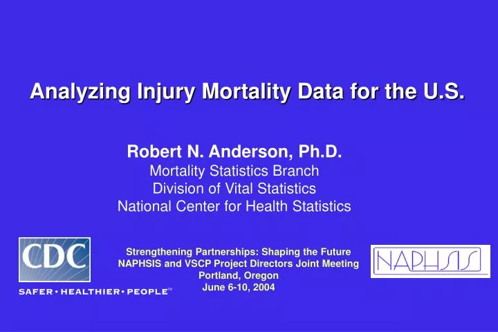 analyzing injury mortality data for the u s