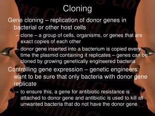 Cloning