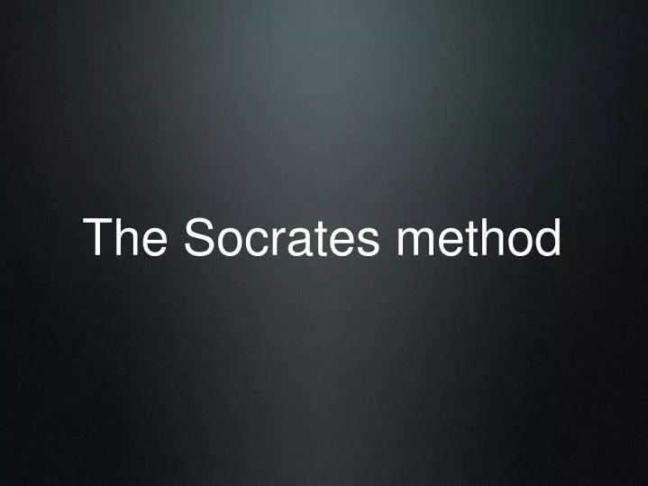 the socrates method