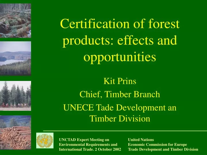 certification of forest products effects and opportunities